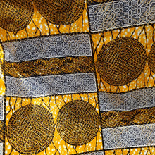 Load image into Gallery viewer, Metallic Orange and Navy Ankara