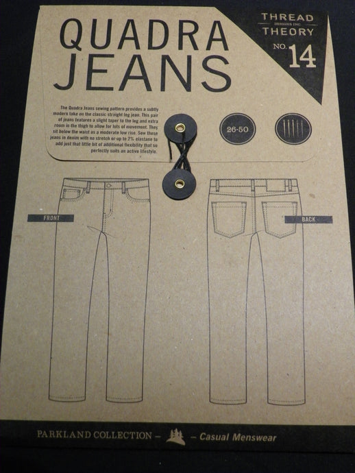Quadra Jeans Thread Theory men's jeans sewing pattern 