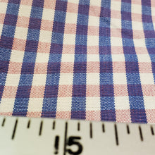 Load image into Gallery viewer, Remnant ~ Blue and Red and white Gingham
