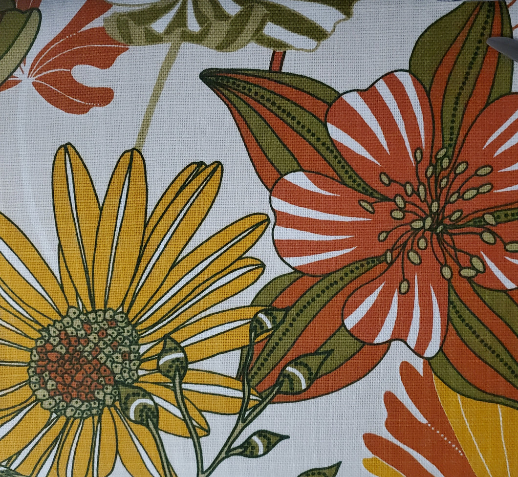 Terracotta Large Floral Canvas
