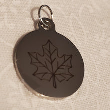 Load image into Gallery viewer, Zipper Pulls / Charms~ Black or Silver Maple Leaf Charm
