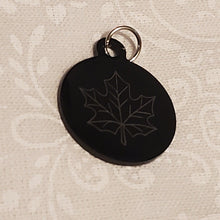 Load image into Gallery viewer, Zipper Pulls / Charms~ Black or Silver Maple Leaf Charm
