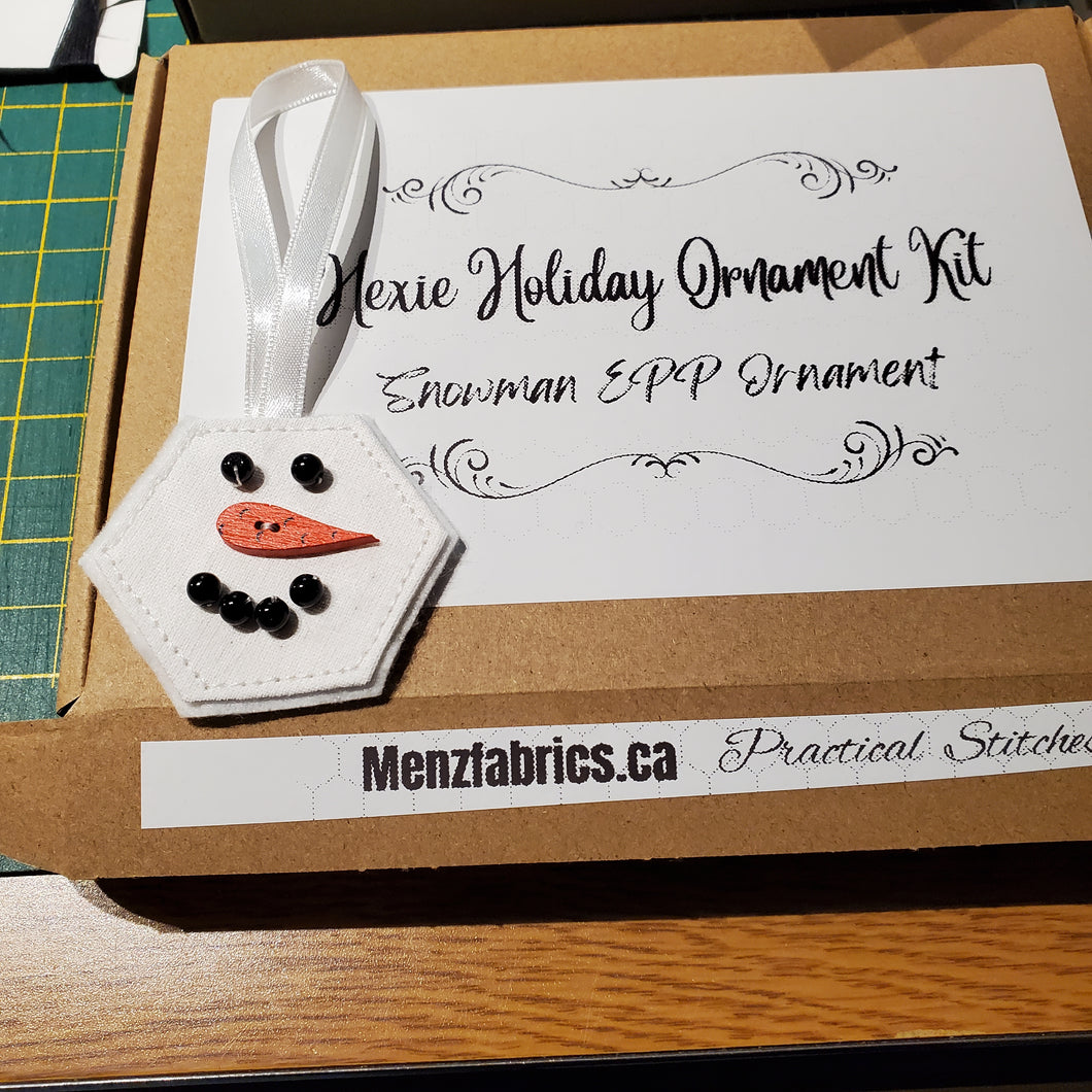 Snowman Hexie Ornament Kit