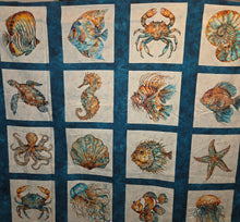 Load image into Gallery viewer, Sea Creatures Quilt Panel
