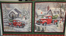 Load image into Gallery viewer, Red Truck Christmas Quilt Panel
