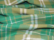 Load image into Gallery viewer, Green Plaid Yarn Dyed wool Blend
