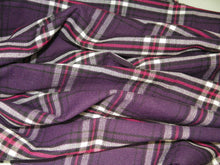 Load image into Gallery viewer, Melton Wool Purple Plaid
