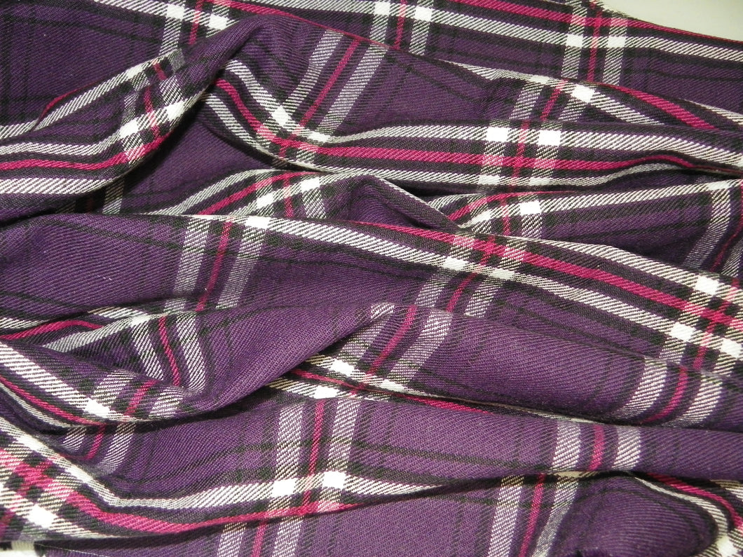 Melton Wool Purple Plaid