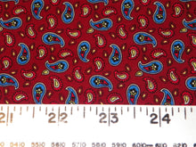 Load image into Gallery viewer, Red Paisley Poplin
