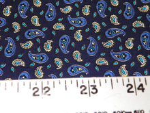 Load image into Gallery viewer, Navy Paisley Poplin
