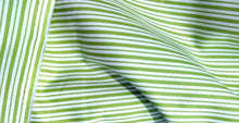 Load image into Gallery viewer, chartreuse / white stripe cotton fabric
